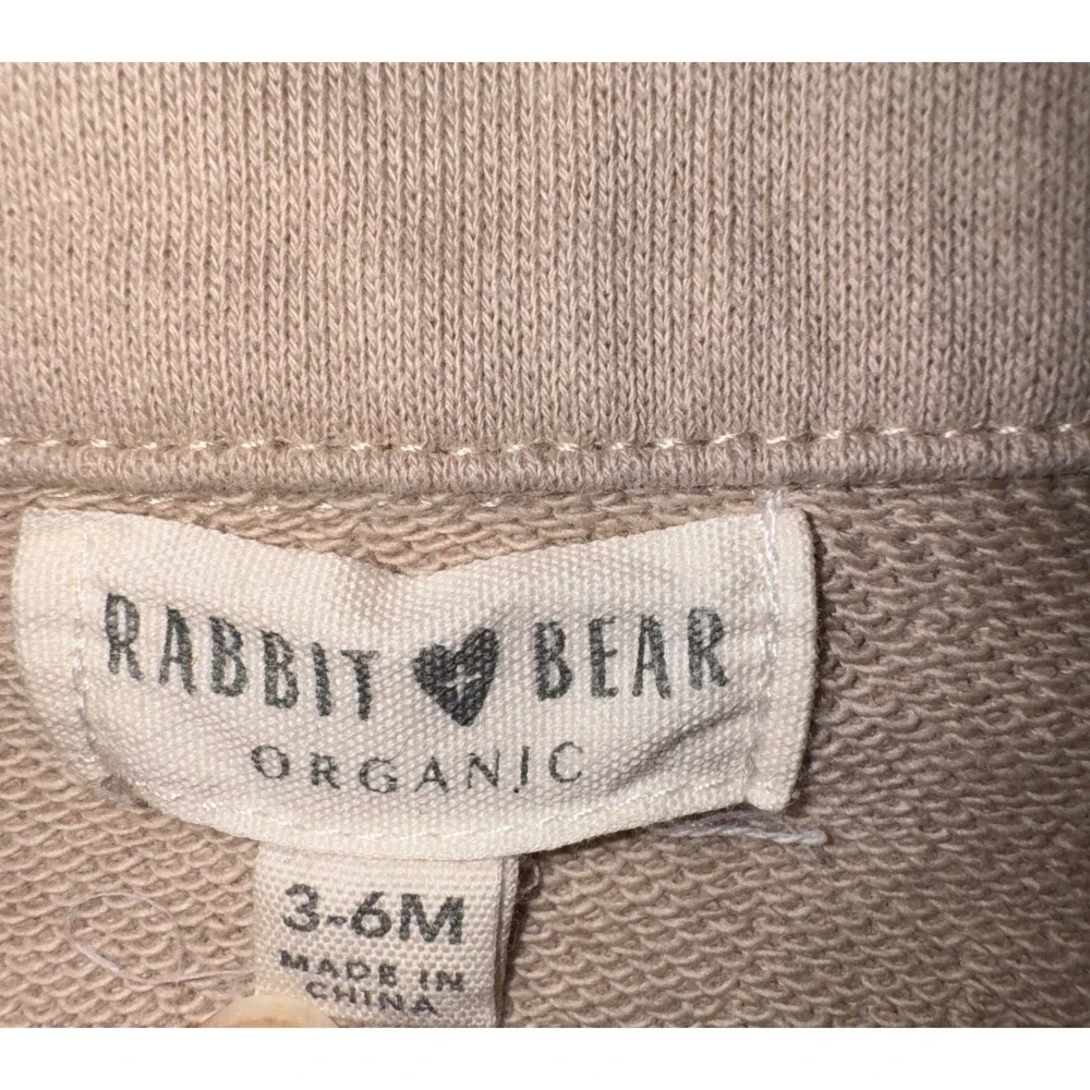Child of Mine Rabbit Bear Baby Boy Bundle 3-6M Fleece Romper Jacket Overalls